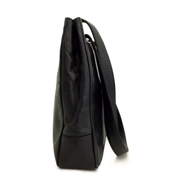 CHANEL Vintage XL Studded CC Monogram Logo Black Lambskin Leather Shoulder Bag - Picture 11 of 16